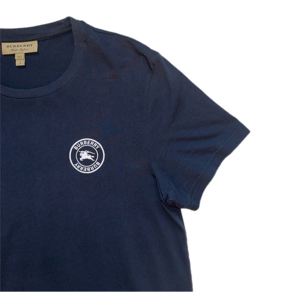 Burberry Men’s Navy Short Sleeve Tee - Picture 3 of 7